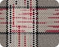 Simulating fabric with a space dyed yarn