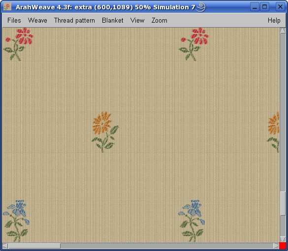 yarn pattern generator with ArahWeave software for weaving