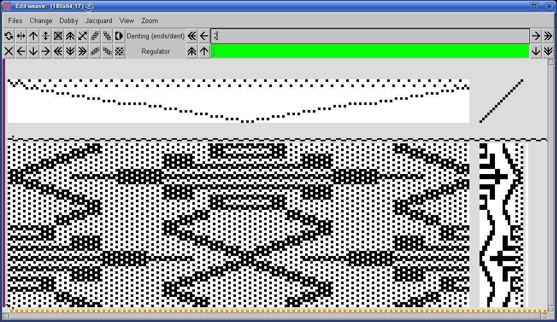 weave editor in ArahWeave software for weaving