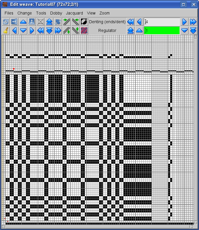 edit weave in ArahWeave software for weaving