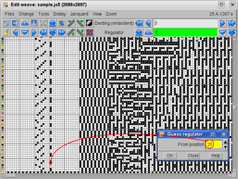 fabric simulation from jacquard cards