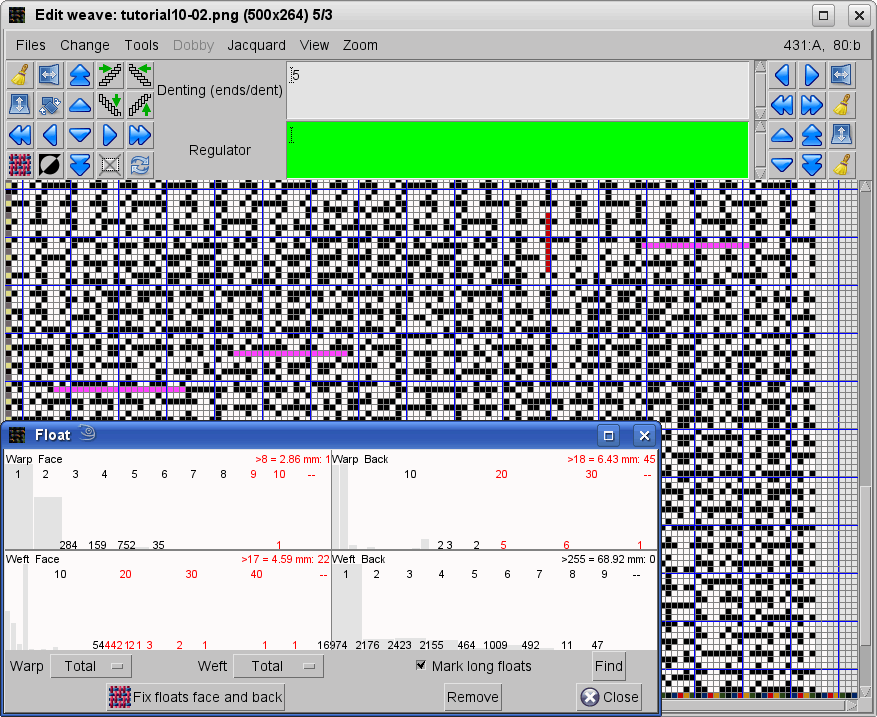 ArahWeave float correction