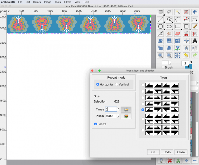 Arahne CAD/CAM for weaving | Use 7 frieze patterns to repeat layer in ...