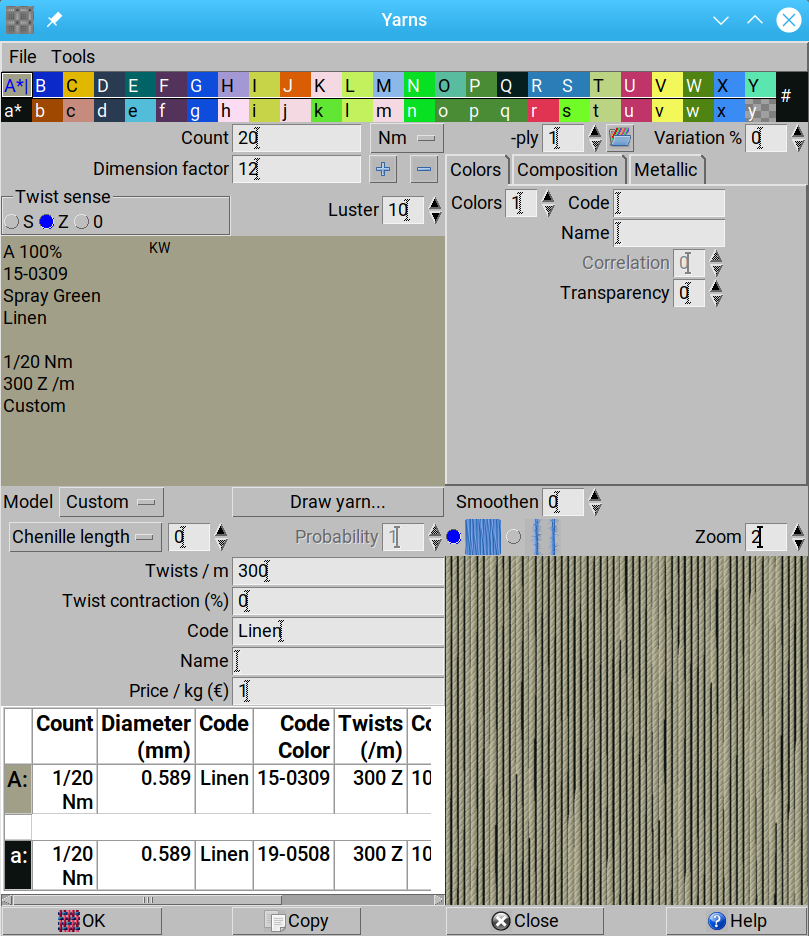 edit weave with ArahWeave software for weaving