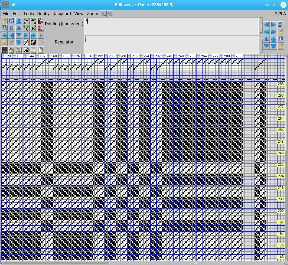 edit weave with ArahWeave software for weaving