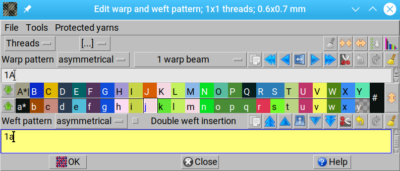 edit weave with ArahWeave software for weaving