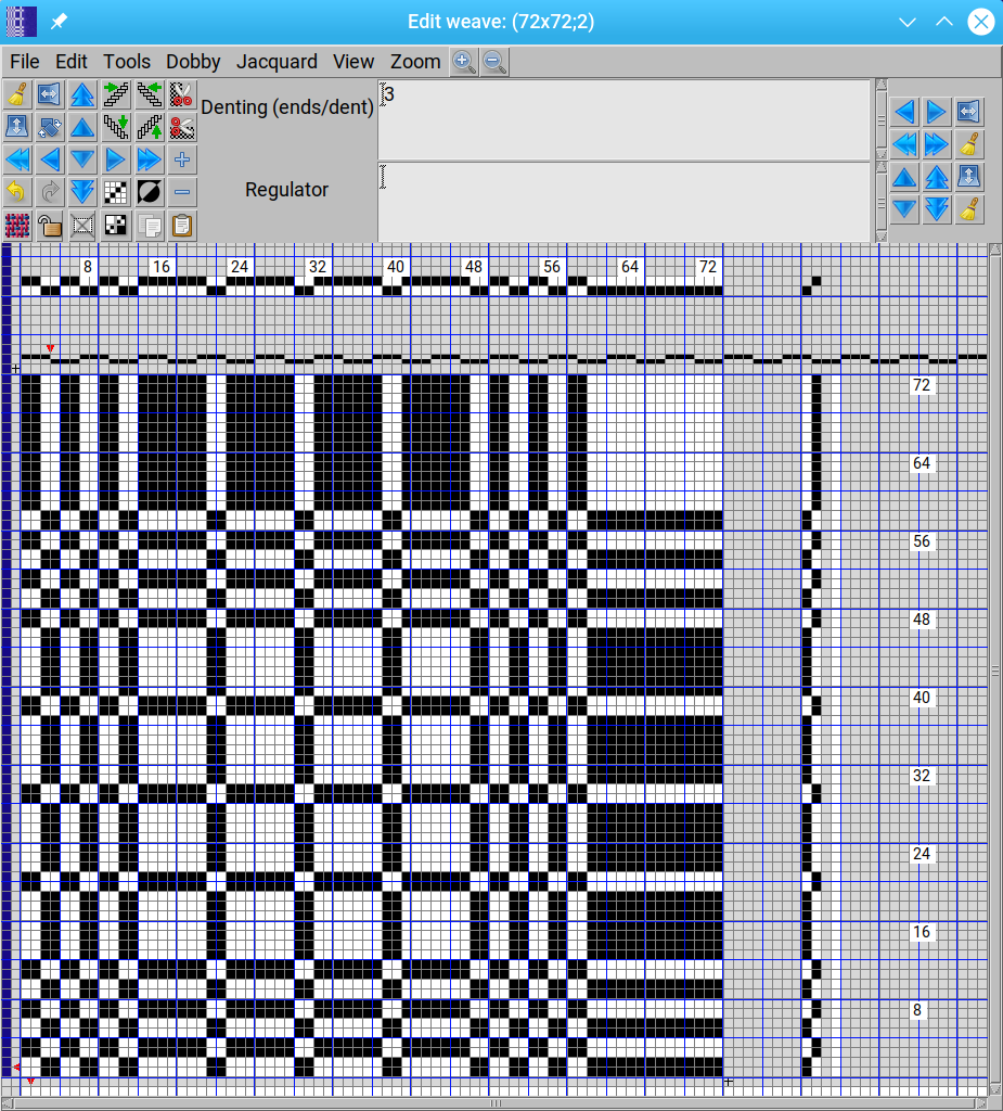 edit weave in ArahWeave software for weaving